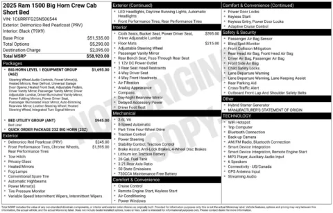 Photos of 2025 Ram 1500 Big Horn/Lone Star for sale in Abrams, WI at Gregg Young Abrams Chrysler Dodge Jeep Ram