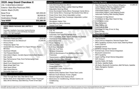 Photos of 2020 Jeep Grand Cherokee Limited X for sale in Abrams, WI at Gregg Young Abrams Chrysler Dodge Jeep Ram