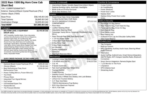 Photos of 2022 Ram 1500 Big Horn/Lone Star for sale in Abrams, WI at Gregg Young Abrams Chrysler Dodge Jeep Ram