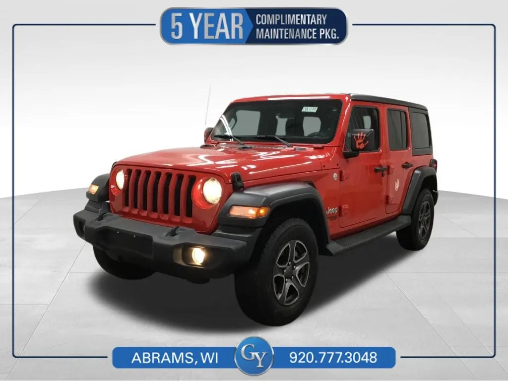 Red 2021 Jeep Wrangler Unlimited Sport S for sale in Abrams, WI