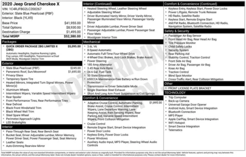 Photos of 2020 Jeep Grand Cherokee Limited X for sale in Abrams, WI at Gregg Young Abrams Chrysler Dodge Jeep Ram