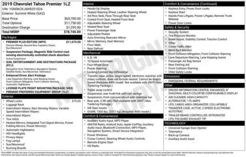 Photos of 2019 Chevrolet Tahoe Premier for sale in Abrams, WI at Gregg Young Abrams Chrysler Dodge Jeep Ram