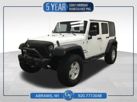 White 2018 Jeep Wrangler JK Unlimited Sport for sale in Abrams, WI