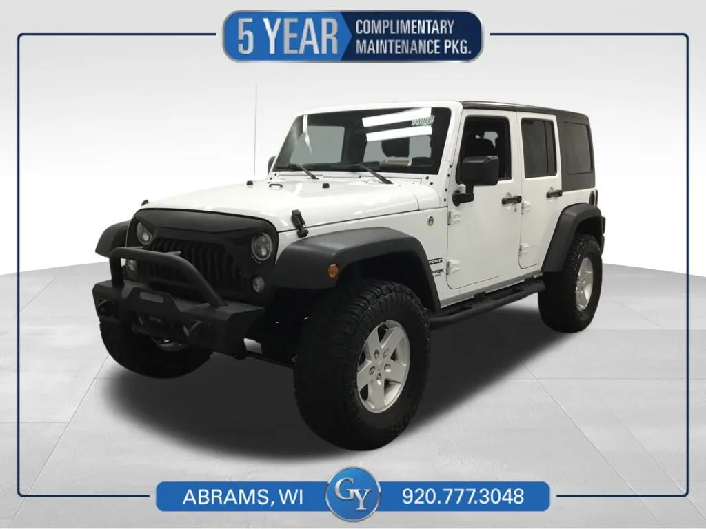 White 2018 Jeep Wrangler JK Unlimited Sport for sale in Abrams, WI