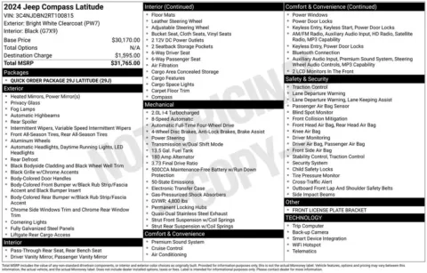 Photos of 2024 Jeep Compass Latitude for sale in Abrams, WI at Gregg Young Abrams Chrysler Dodge Jeep Ram