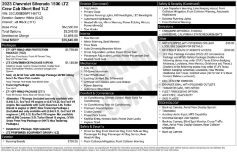 Photos of 2023 Chevrolet Silverado 1500 LTZ for sale in Abrams, WI at Gregg Young Abrams Chrysler Dodge Jeep Ram