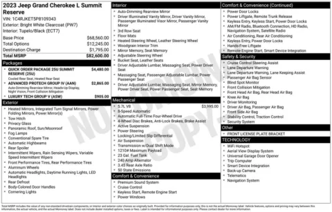 Photos of 2023 Jeep Grand Cherokee L Summit for sale in Abrams, WI at Gregg Young Abrams Chrysler Dodge Jeep Ram