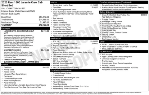 Photos of 2023 Ram 1500 Laramie for sale in Abrams, WI at Gregg Young Abrams Chrysler Dodge Jeep Ram