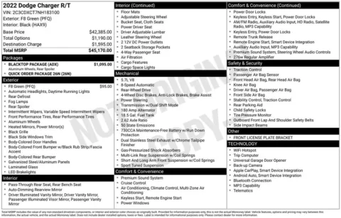 Photos of 2022 Dodge Charger R/T for sale in Abrams, WI at Gregg Young Abrams Chrysler Dodge Jeep Ram