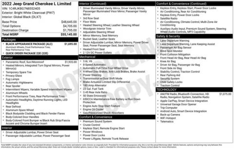 Photos of 2022 Jeep Grand Cherokee L Limited for sale in Abrams, WI at Gregg Young Abrams Chrysler Dodge Jeep Ram