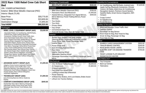 Photos of 2022 Ram 1500 Rebel for sale in Abrams, WI at Gregg Young Abrams Chrysler Dodge Jeep Ram