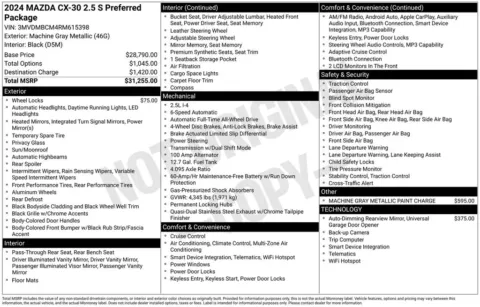 Photos of 2024 Mazda CX-30 2.5 S Preferred Package for sale in Abrams, WI at Gregg Young Abrams Chrysler Dodge Jeep Ram