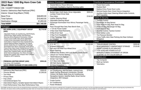 Photos of 2022 Ram 1500 Big Horn/Lone Star for sale in Abrams, WI at Gregg Young Abrams Chrysler Dodge Jeep Ram