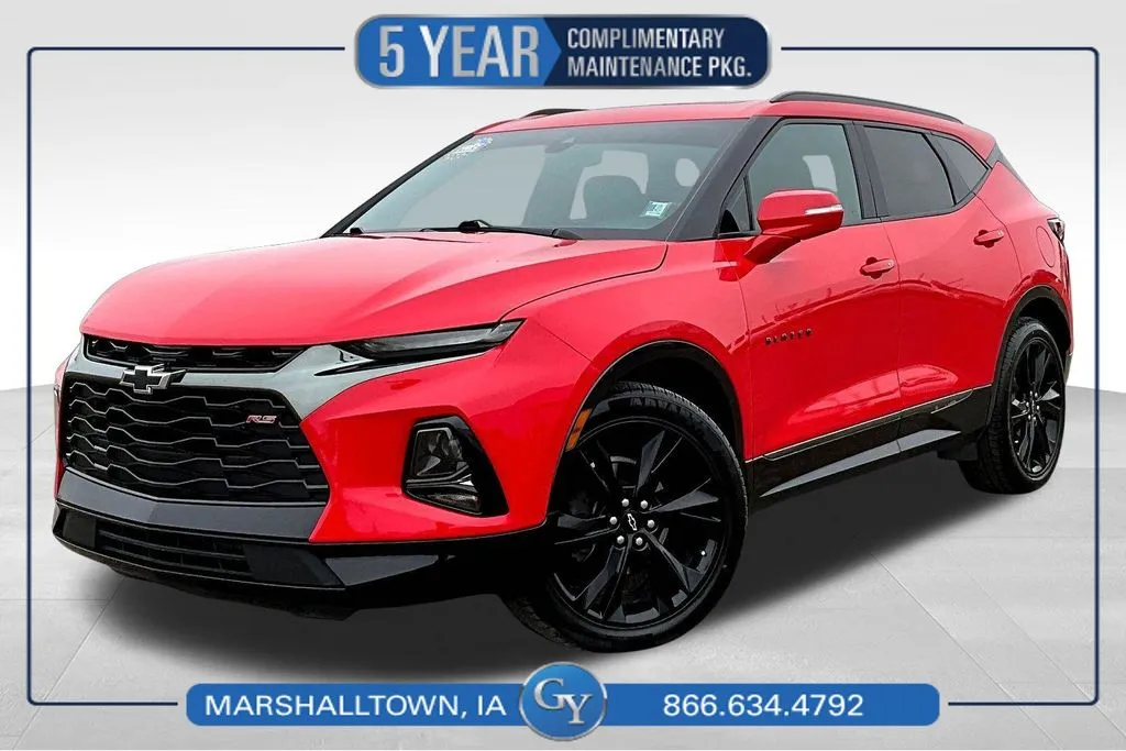 Red 2022 Chevrolet Blazer RS for sale in Marshalltown, IA