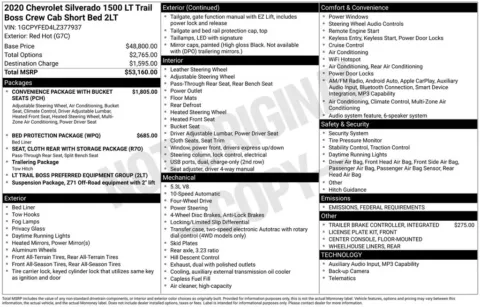 Photos of 2020 Chevrolet Silverado 1500 LT Trail Boss for sale in Marshalltown, IA at Gregg Young Chevrolet Marshalltown