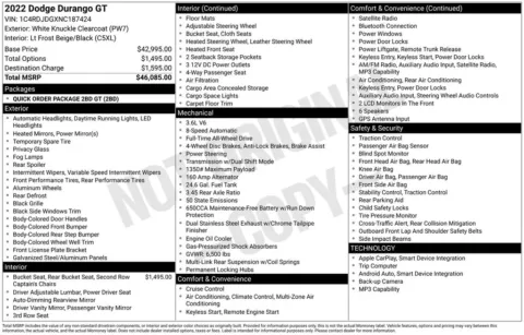 Photos of 2022 Dodge Durango GT for sale in Hortonville, WI at Gregg Young Hortonville Ford