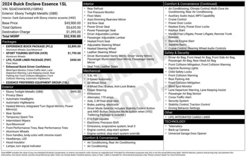 Photos of 2024 Buick Enclave Essence for sale in Hortonville, WI at Gregg Young Hortonville Ford