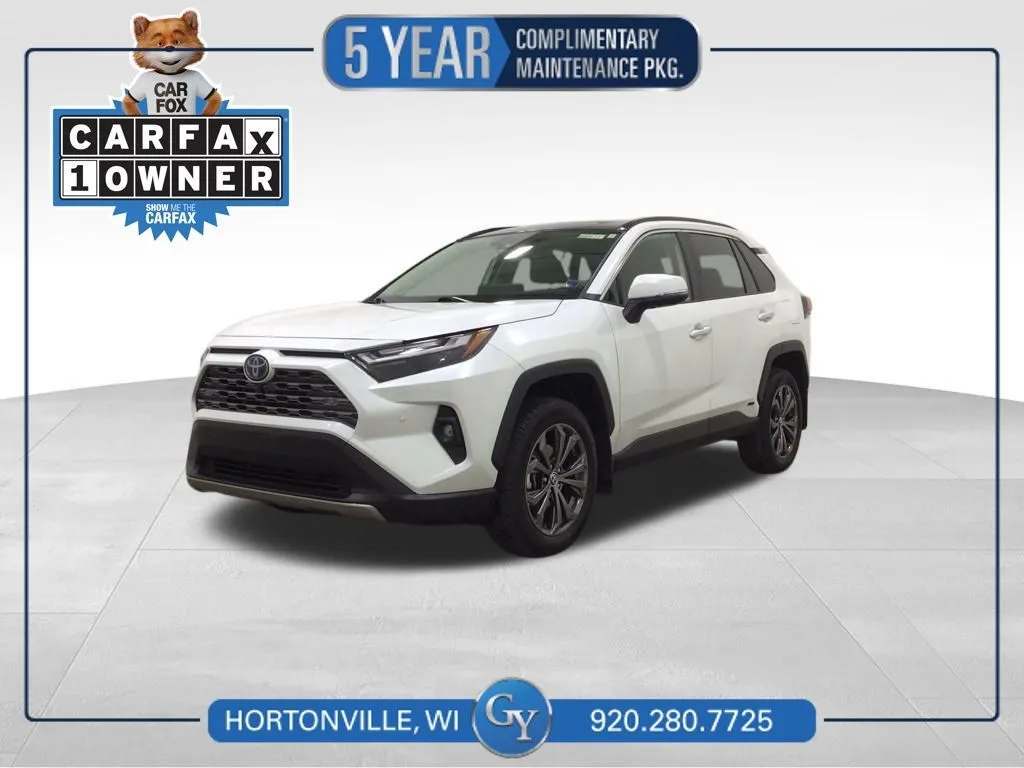 White 2024 Toyota RAV4 Hybrid Limited for sale in Hortonville, WI