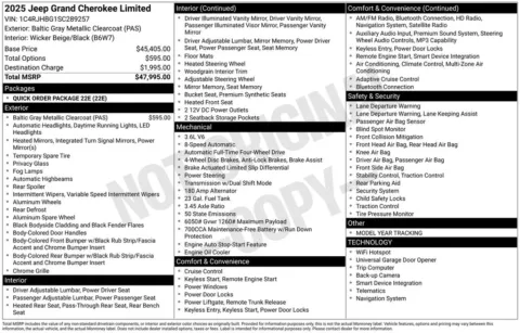 Photos of 2025 Jeep Grand Cherokee Limited for sale in Hortonville, WI at Gregg Young Hortonville Ford