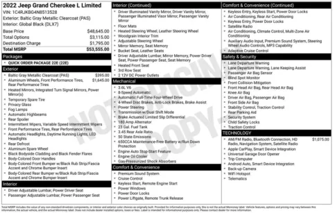 Photos of 2022 Jeep Grand Cherokee L Limited for sale in Hortonville, WI at Gregg Young Hortonville Ford