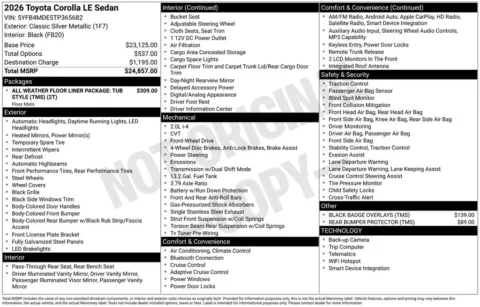 Photos of 2026 Toyota Corolla LE for sale in Hortonville, WI at Gregg Young Hortonville Ford