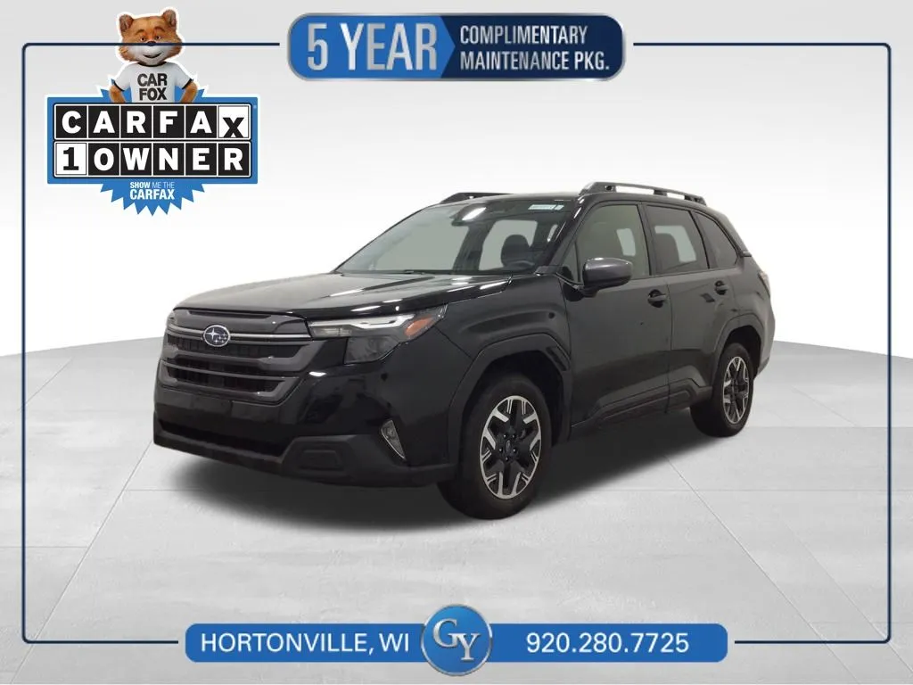 Black 2025 Subaru Forester Premium for sale in Hortonville, WI