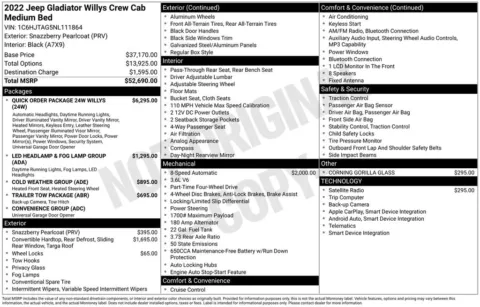 Photos of 2022 Jeep Gladiator Willys for sale in Hortonville, WI at Gregg Young Hortonville Ford