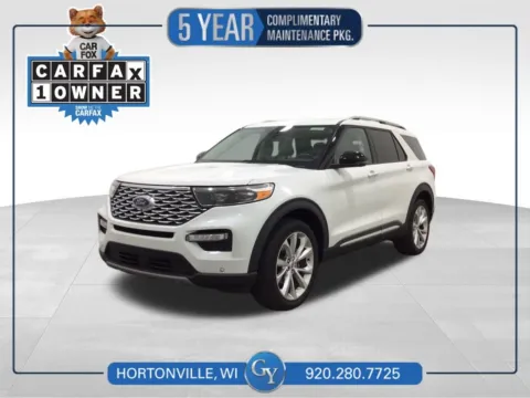 White 2022 Ford Explorer Platinum for sale in Hortonville, WI