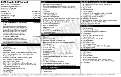 Photos of 2021 Chrysler 300 Touring for sale in Hortonville, WI at Gregg Young Hortonville Ford