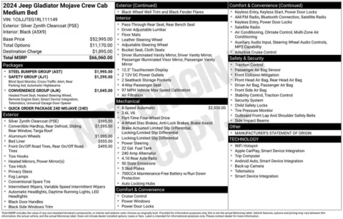 Photos of 2024 Jeep Gladiator Mojave for sale in Hortonville, WI at Gregg Young Hortonville Ford