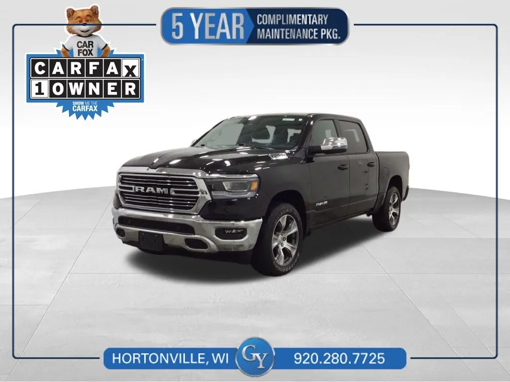 Black 2023 Ram 1500 Laramie for sale in Hortonville, WI