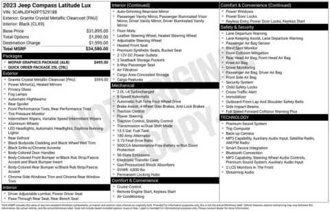Photos of 2023 Jeep Compass Latitude Lux for sale in Hortonville, WI at Gregg Young Hortonville Ford