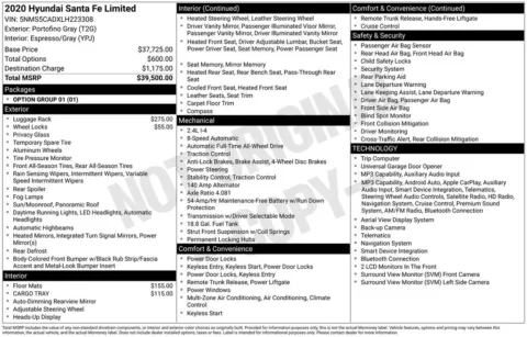Photos of 2020 Hyundai Santa Fe Limited for sale in Hortonville, WI at Gregg Young Hortonville Ford