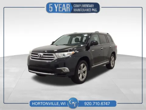 Black 2013 Toyota Highlander Limited for sale in Hortonville, WI