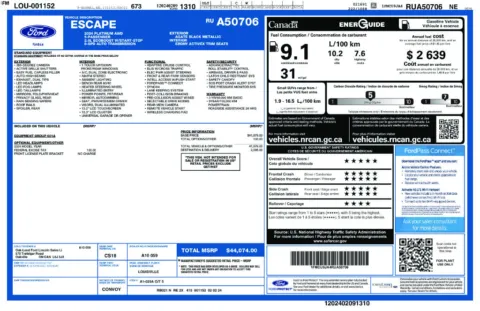 Photos of 2024 Ford Escape Platinum for sale in Hortonville, WI at Gregg Young Hortonville Ford