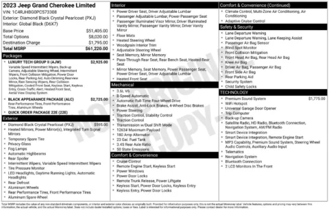 Photos of 2023 Jeep Grand Cherokee Limited for sale in Hortonville, WI at Gregg Young Hortonville Ford