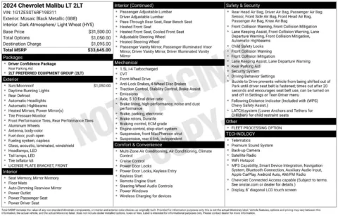 Photos of 2024 Chevrolet Malibu LT for sale in Hortonville, WI at Gregg Young Hortonville Ford