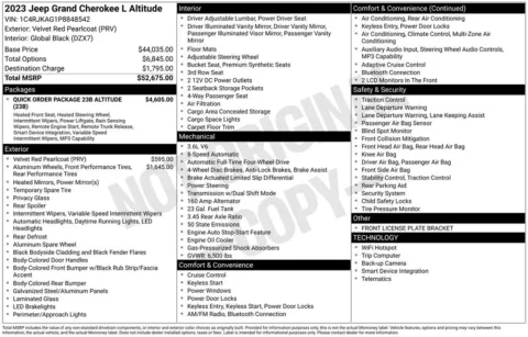 Photos of 2023 Jeep Grand Cherokee L Altitude for sale in Hortonville, WI at Gregg Young Hortonville Ford