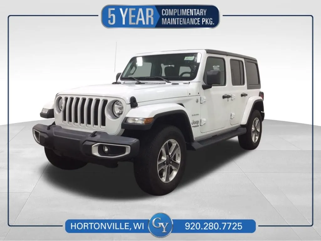 White 2021 Jeep Wrangler Unlimited Sahara for sale in Hortonville, WI