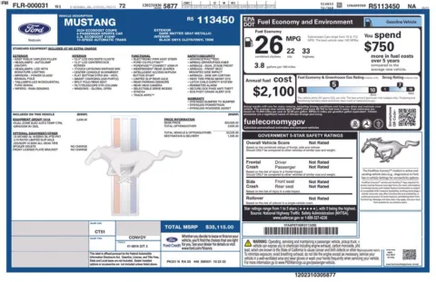 Photos of 2024 Ford Mustang EcoBoost for sale in Hortonville, WI at Gregg Young Hortonville Ford