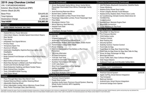 Photos of 2019 Jeep Cherokee Limited for sale in Ottumwa, IA at Gregg Young Toyota of Ottumwa