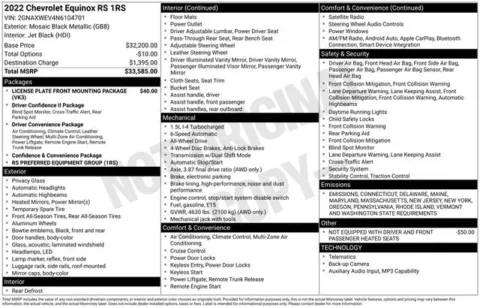 Photos of 2022 Chevrolet Equinox RS for sale in Ottumwa, IA at Gregg Young Toyota of Ottumwa