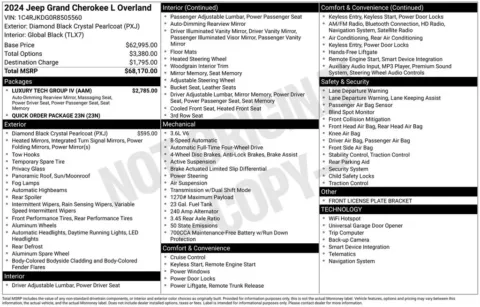 Photos of 2024 Jeep Grand Cherokee L Overland for sale in Ottumwa, IA at Gregg Young Toyota of Ottumwa