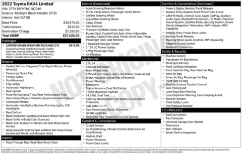 Photos of 2022 Toyota RAV4 Limited for sale in Ottumwa, IA at Gregg Young Toyota of Ottumwa