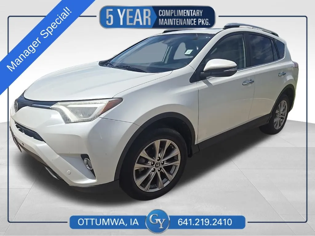 White 2016 Toyota RAV4 Limited for sale in Ottumwa, IA