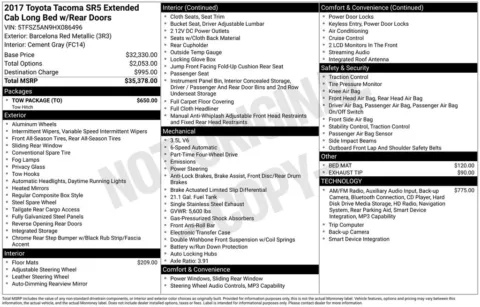 Photos of 2017 Toyota Tacoma SR5 for sale in Ottumwa, IA at Gregg Young Toyota of Ottumwa