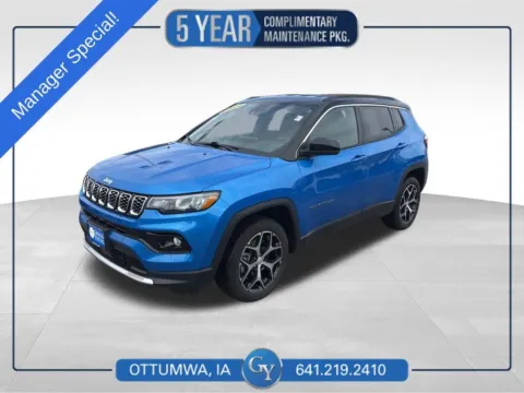 Blue 2024 Jeep Compass Limited for sale in Ottumwa, IA