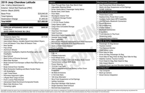 Photos of 2019 Jeep Cherokee Latitude for sale in Ottumwa, IA at Gregg Young Toyota of Ottumwa