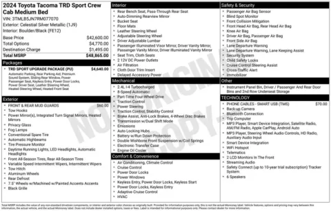 Photos of 2024 Toyota Tacoma TRD Sport for sale in Ottumwa, IA at Gregg Young Toyota of Ottumwa