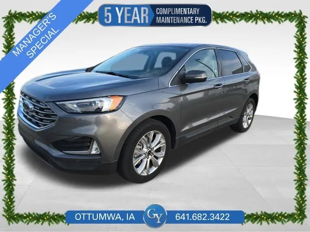 Gray 2024 Ford Edge Titanium for sale in Ottumwa, IA